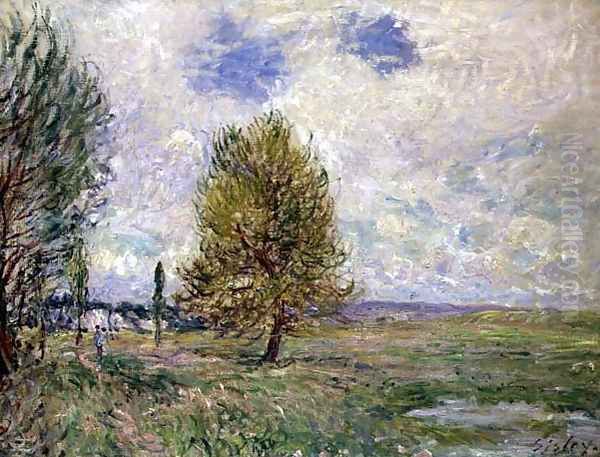 Plain at Veneux Oil Painting by Alfred Sisley