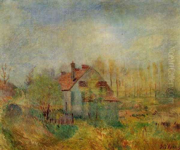 Springtime Scene - Morning Oil Painting by Alfred Sisley