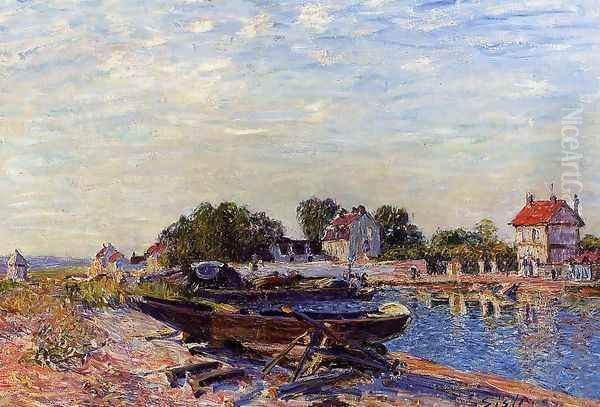 The Loing at Saint-Mammes Oil Painting by Alfred Sisley