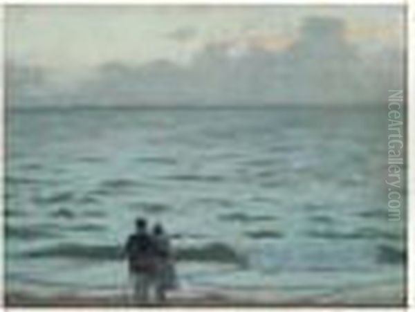 Couple Au Crepuscule, Vers 1921 Oil Painting by Rene Xavier Francois Prinet