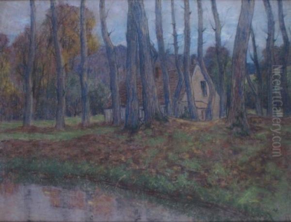 Petite Maison Dans La Clairiere Oil Painting by Pierre Ernest Prins