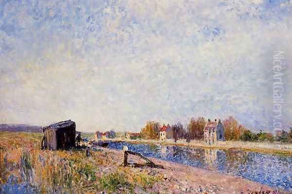 The Loing at Saint-Mammes, 1884 Oil Painting by Alfred Sisley