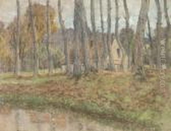 Maison Dans Les Bois Oil Painting by Pierre Ernest Prins