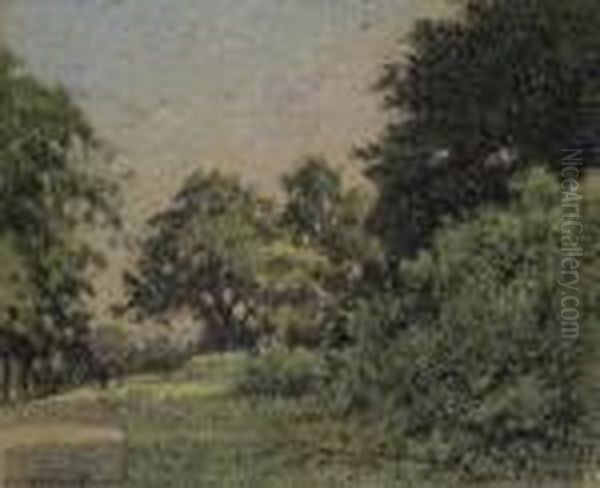 Parc Des Fortifications D'auteuil A La Muette Oil Painting by Pierre Ernest Prins