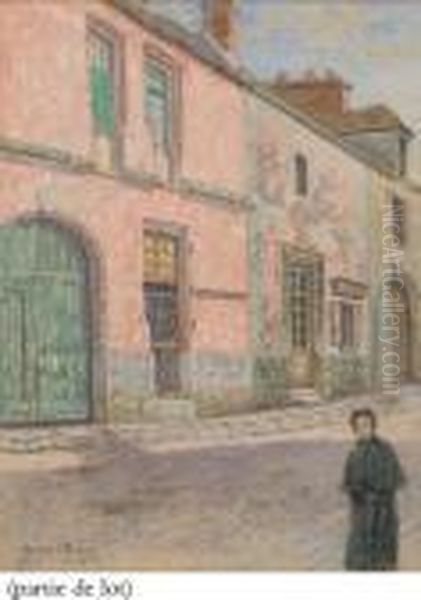 Facades De Maisons Dans Une Rue De Rochefort En Yvelines Oil Painting by Pierre Ernest Prins