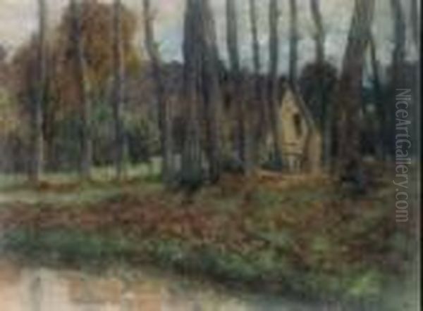 Petite Maison Dans La Clairiere Oil Painting by Pierre Ernest Prins