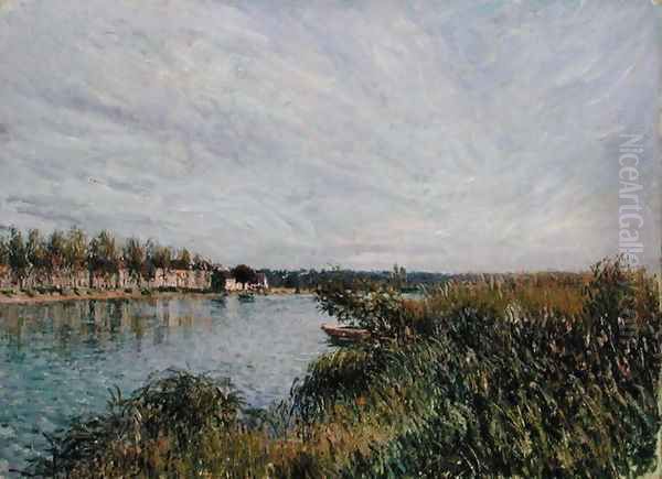 View of Saint-Mammes, c.1880 Oil Painting by Alfred Sisley