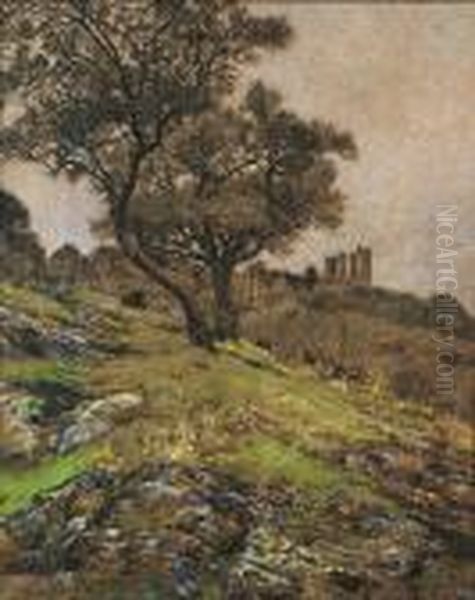 Au Pied De La Forteresse Oil Painting by Pierre Ernest Prins