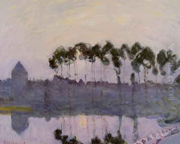 Setting Sun at Moret Oil Painting by Alfred Sisley