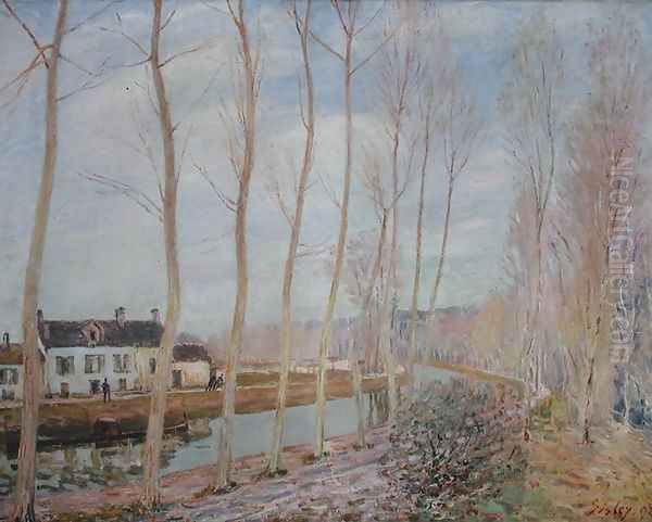 The Loing Canal, 1892 Oil Painting by Alfred Sisley