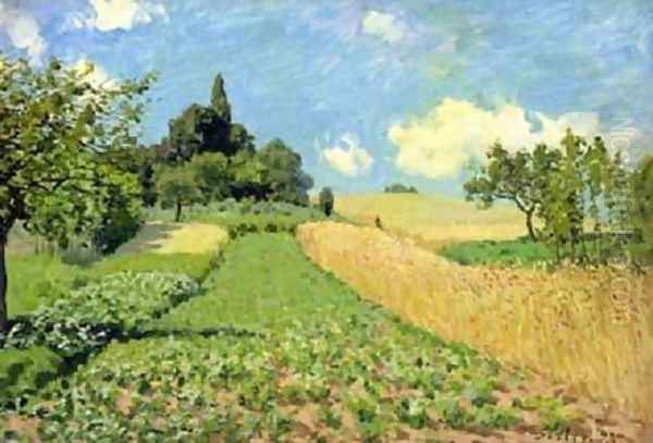 The Cornfield Oil Painting by Alfred Sisley