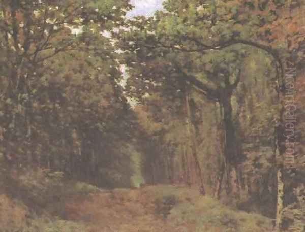 Avenue of Chestnut Trees Near Le Celle St. Cloud Oil Painting by Alfred Sisley