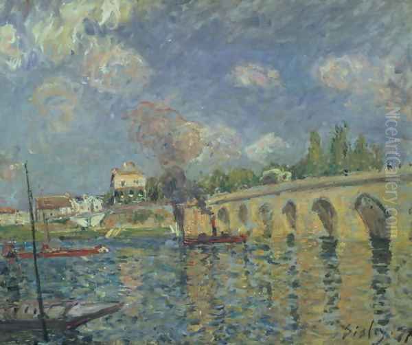 The Bridge, 1871 Oil Painting by Alfred Sisley