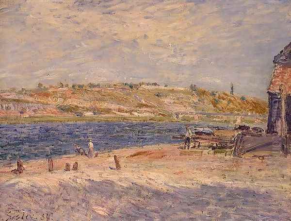 Riverbanks at Saint-Mammes Oil Painting by Alfred Sisley