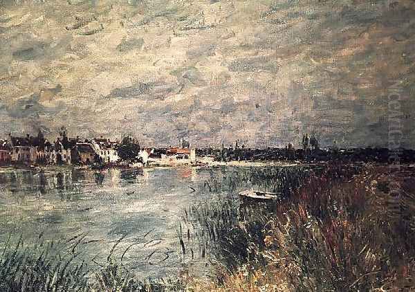 The River Banks at Saint-Mammes 2 Oil Painting by Alfred Sisley