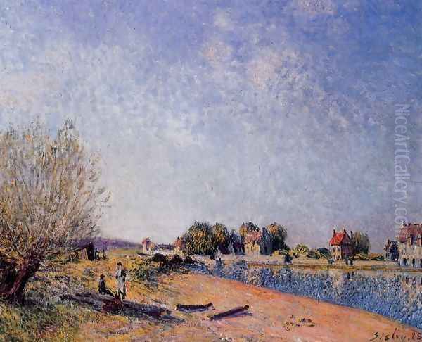 Loing Canal at Saint-Mammes Oil Painting by Alfred Sisley