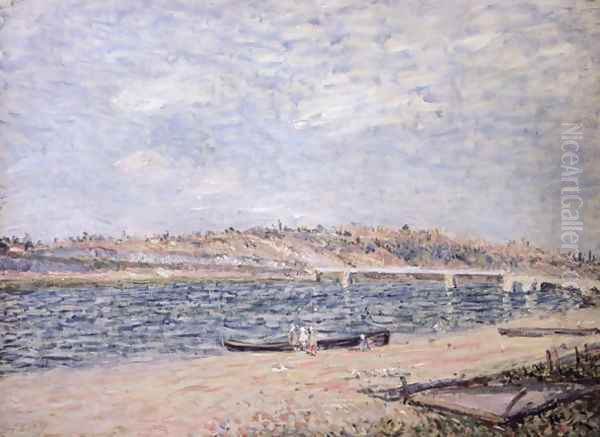 The River Banks at Saint-Mammes Oil Painting by Alfred Sisley