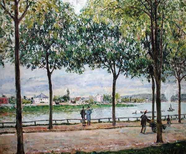 The Avenue of Chestnut Trees, St. Cloud, 1878 Oil Painting by Alfred Sisley