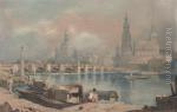 A View Of Dresden, Germany Oil Painting by Samuel Prout