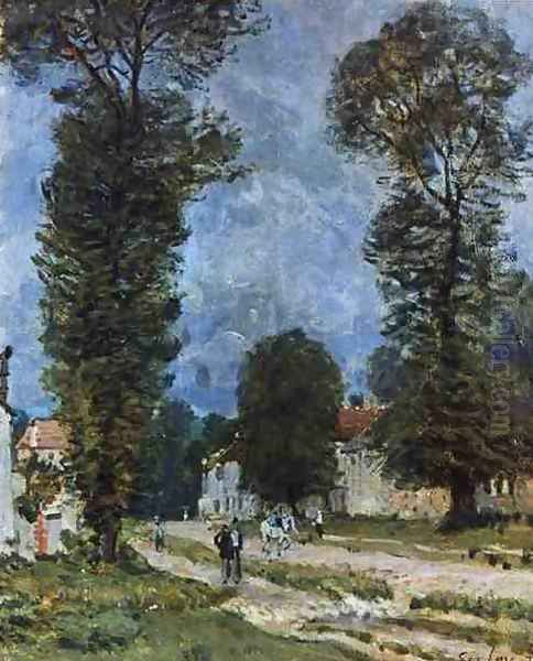 The Road to Marly-le-Roi, or The Road to Versailles, 1875 Oil Painting by Alfred Sisley