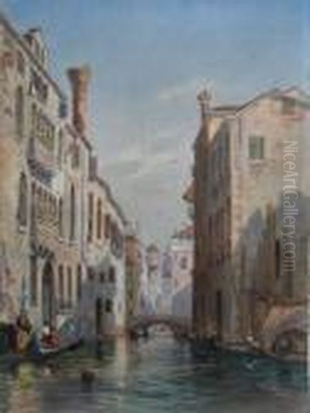 Venetian Scene Oil Painting by Samuel Prout