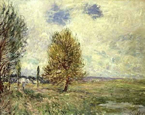 The Plain at Veneux-Nadon Oil Painting by Alfred Sisley