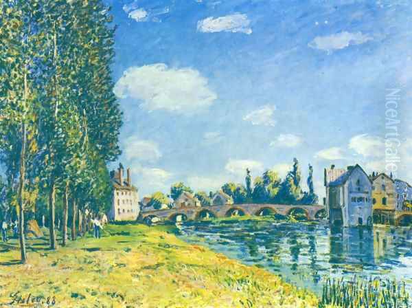 Bridge von Moret at Summer Oil Painting by Alfred Sisley