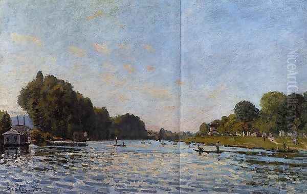 The Seine at Bougival Oil Painting by Alfred Sisley