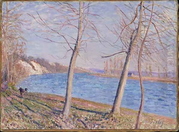 The Banks of the River at Veneux, 1881 Oil Painting by Alfred Sisley