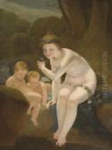 Le Bain De Flore Oil Painting by Pierre-Paul Prud'hon