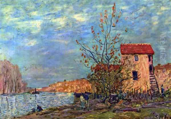 The Loing bei Moret Oil Painting by Alfred Sisley