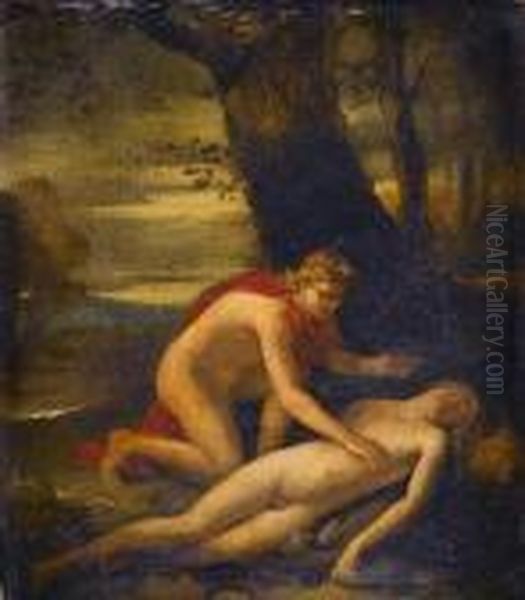 Diana And Actaeon Oil Painting by Pierre-Paul Prud'hon