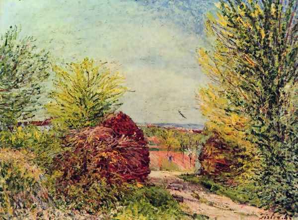 Away in Veneux Nadon in spring Oil Painting by Alfred Sisley