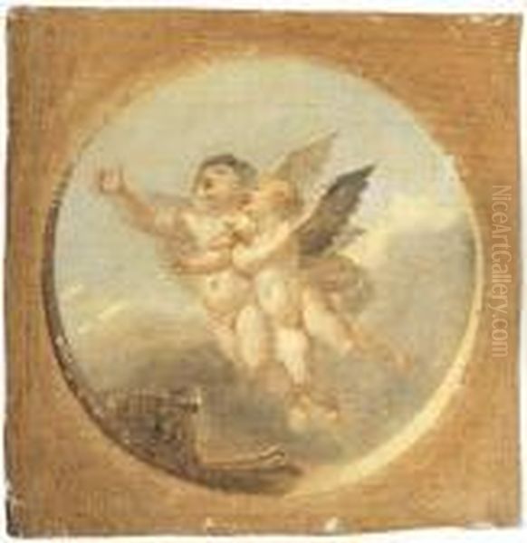 L'etude Guidant L'essor Du Genie Oil Painting by Pierre-Paul Prud'hon