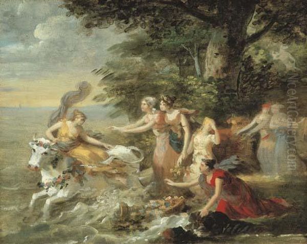 L'enlevement D'europe Oil Painting by Pierre-Paul Prud'hon