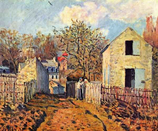 Village de Voisins Oil Painting by Alfred Sisley