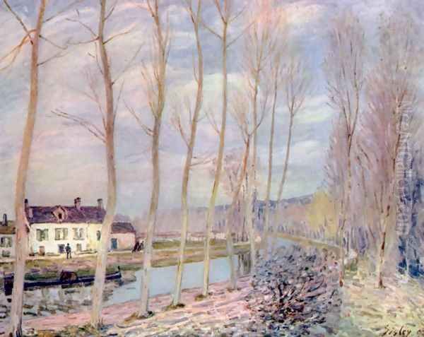 Loing-Kanal Oil Painting by Alfred Sisley