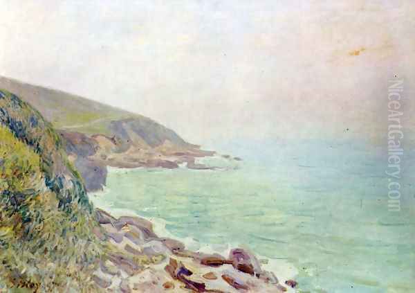 Welshman coast in the fog Oil Painting by Alfred Sisley