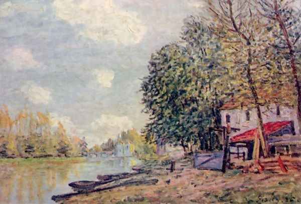 The Loing in Moret Oil Painting by Alfred Sisley