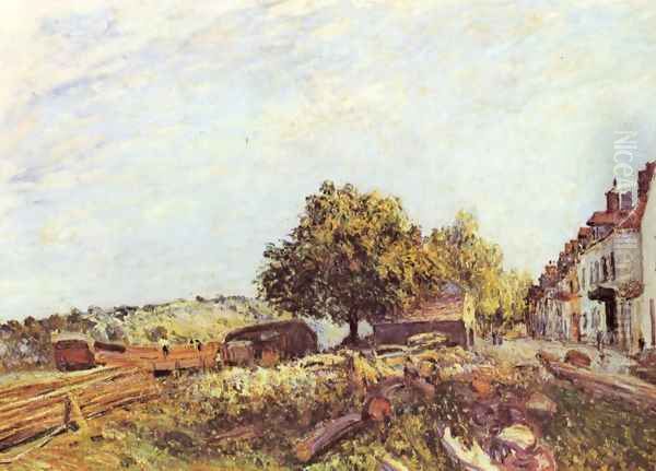 Saint-Mammès am Morgen Oil Painting by Alfred Sisley