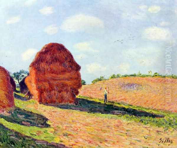 The straw rents Oil Painting by Alfred Sisley