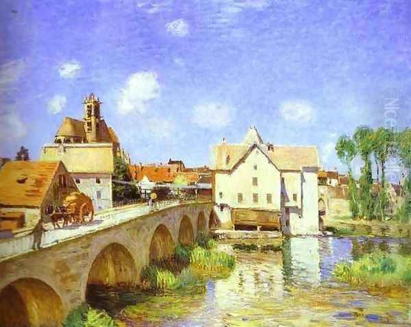 The Bridge at Moret Oil Painting by Alfred Sisley