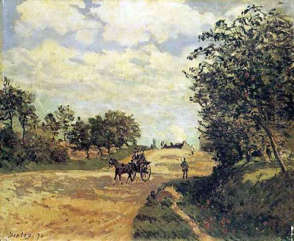 The Road from Mantes to Choisy-le-Roi Oil Painting by Alfred Sisley