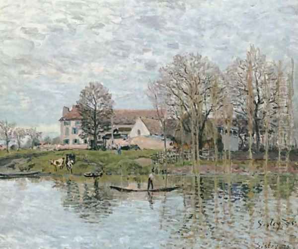 Bords de Seine à Port-Marly Oil Painting by Alfred Sisley