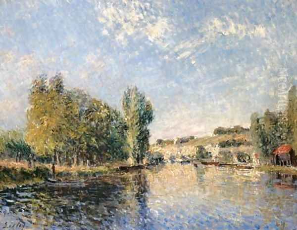 Le Loing a Moret Oil Painting by Alfred Sisley