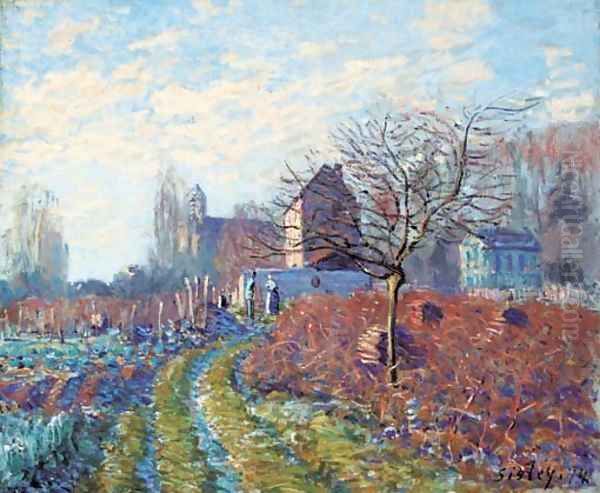 Gelee blanche - Ete de la Saint-Martin Oil Painting by Alfred Sisley