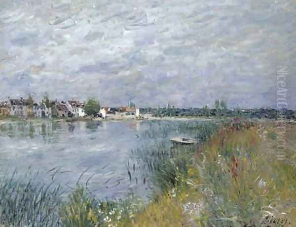 La berge à Saint-Mammes Oil Painting by Alfred Sisley