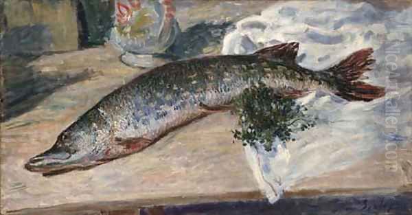 Le brochet Oil Painting by Alfred Sisley