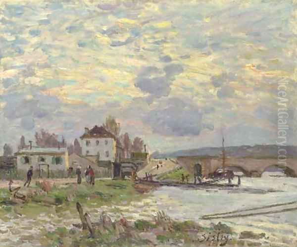 Le pont de Sevres Oil Painting by Alfred Sisley