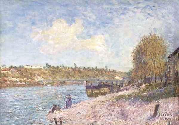 La berge a Saint-Mammes Oil Painting by Alfred Sisley